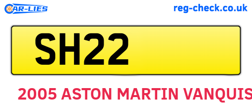 SH22 are the vehicle registration plates.