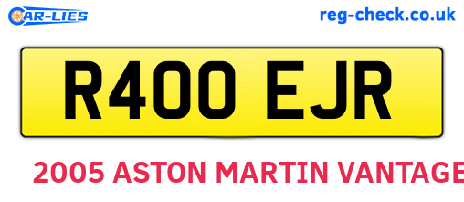 R400EJR are the vehicle registration plates.