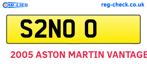 S2NOO are the vehicle registration plates.