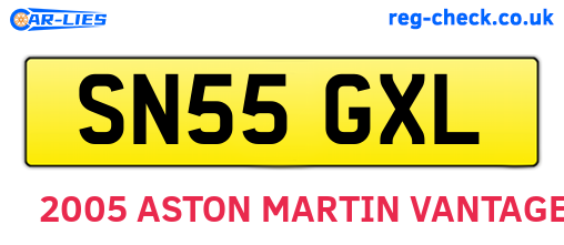 SN55GXL are the vehicle registration plates.