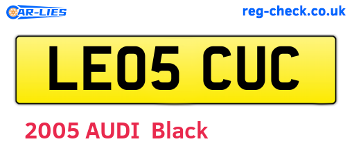 LE05CUC are the vehicle registration plates.