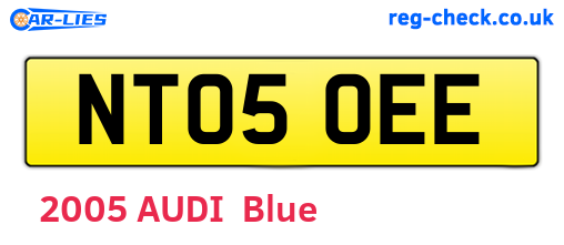 NT05OEE are the vehicle registration plates.