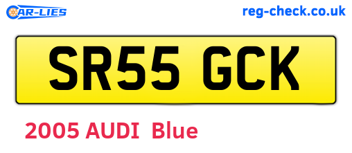 SR55GCK are the vehicle registration plates.