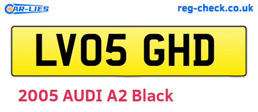 LV05GHD are the vehicle registration plates.