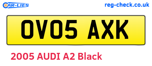 OV05AXK are the vehicle registration plates.