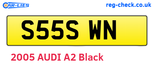 S55SWN are the vehicle registration plates.