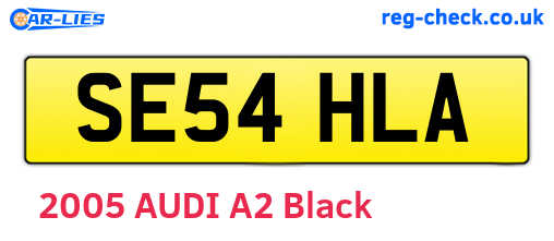 SE54HLA are the vehicle registration plates.