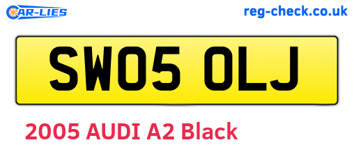 SW05OLJ are the vehicle registration plates.