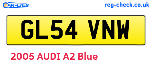 GL54VNW are the vehicle registration plates.