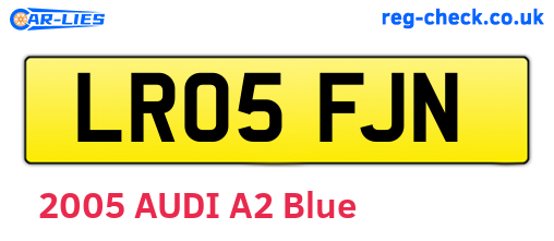 LR05FJN are the vehicle registration plates.