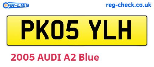 PK05YLH are the vehicle registration plates.