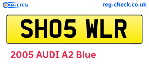 SH05WLR are the vehicle registration plates.