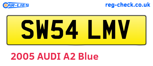 SW54LMV are the vehicle registration plates.