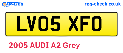 LV05XFO are the vehicle registration plates.