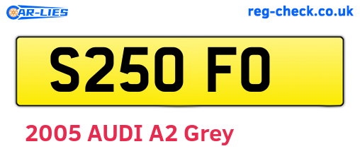 S25OFO are the vehicle registration plates.