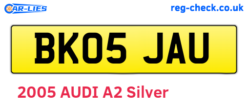 BK05JAU are the vehicle registration plates.