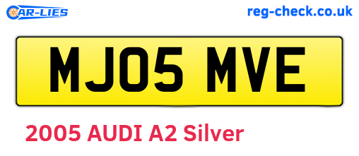 MJ05MVE are the vehicle registration plates.
