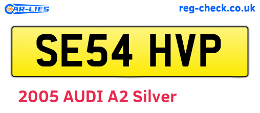 SE54HVP are the vehicle registration plates.