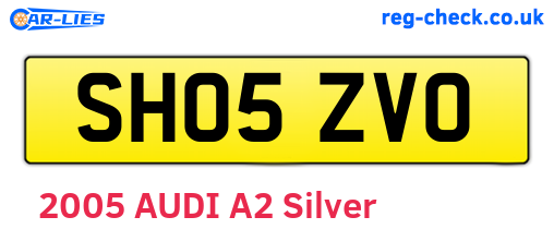 SH05ZVO are the vehicle registration plates.
