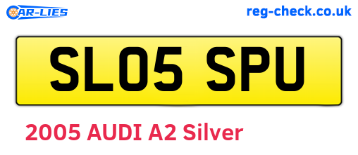 SL05SPU are the vehicle registration plates.