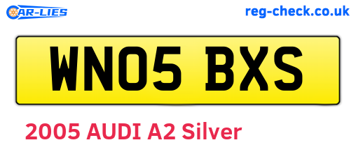 WN05BXS are the vehicle registration plates.