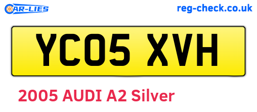 YC05XVH are the vehicle registration plates.