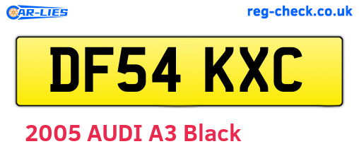DF54KXC are the vehicle registration plates.
