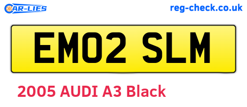 EM02SLM are the vehicle registration plates.
