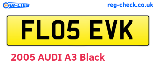 FL05EVK are the vehicle registration plates.