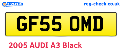 GF55OMD are the vehicle registration plates.