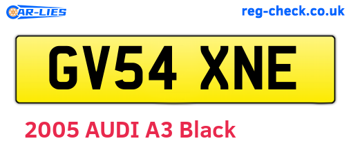 GV54XNE are the vehicle registration plates.