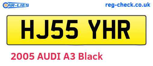 HJ55YHR are the vehicle registration plates.