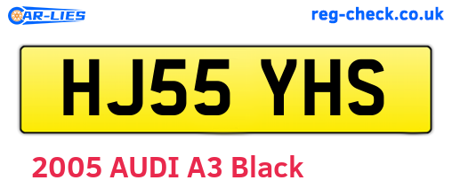 HJ55YHS are the vehicle registration plates.