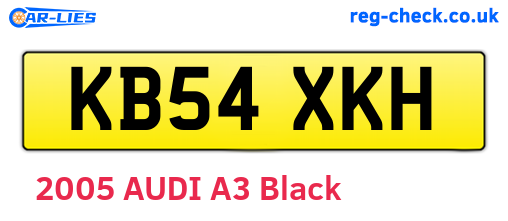 KB54XKH are the vehicle registration plates.