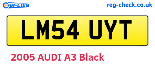 LM54UYT are the vehicle registration plates.