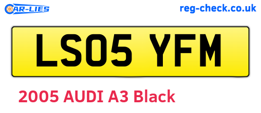 LS05YFM are the vehicle registration plates.