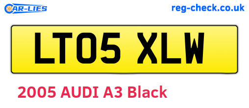 LT05XLW are the vehicle registration plates.