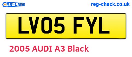 LV05FYL are the vehicle registration plates.