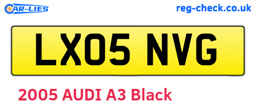 LX05NVG are the vehicle registration plates.