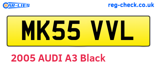 MK55VVL are the vehicle registration plates.