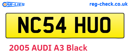 NC54HUO are the vehicle registration plates.