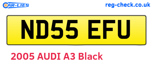 ND55EFU are the vehicle registration plates.