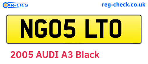 NG05LTO are the vehicle registration plates.