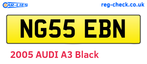 NG55EBN are the vehicle registration plates.