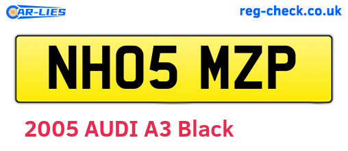 NH05MZP are the vehicle registration plates.