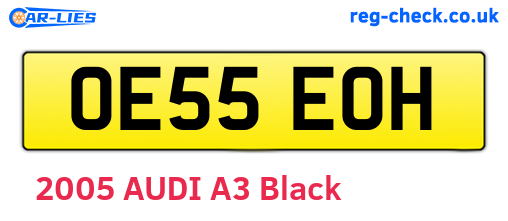 OE55EOH are the vehicle registration plates.