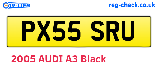 PX55SRU are the vehicle registration plates.