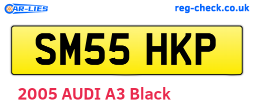 SM55HKP are the vehicle registration plates.
