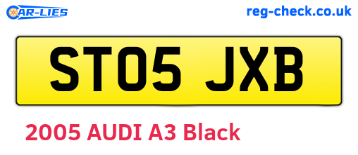 ST05JXB are the vehicle registration plates.