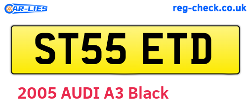 ST55ETD are the vehicle registration plates.